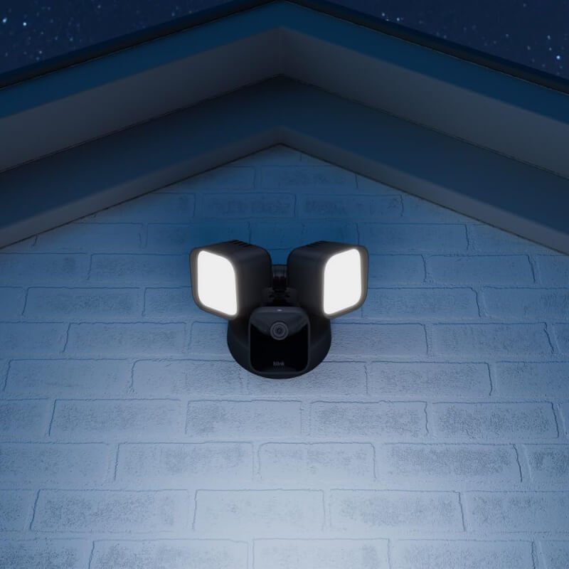 Blink Outdoor 4 (4th Gen) cameras + Wired Floodlight Camera + Mini Pan-Tilt Camera – HD live view, motion detection, two-way talk, set up in minutes, Works with Alexa