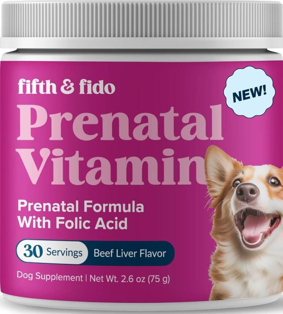 Dog Prenatal Vitamins - Prenatal Vitamins for Dogs - Prenatal Kit for Pregnant Dogs with Iron, D3 and Folic Acid - Prenatal Dog Vitamins to Enhance Recovery and Milk Production for Nursing Puppies