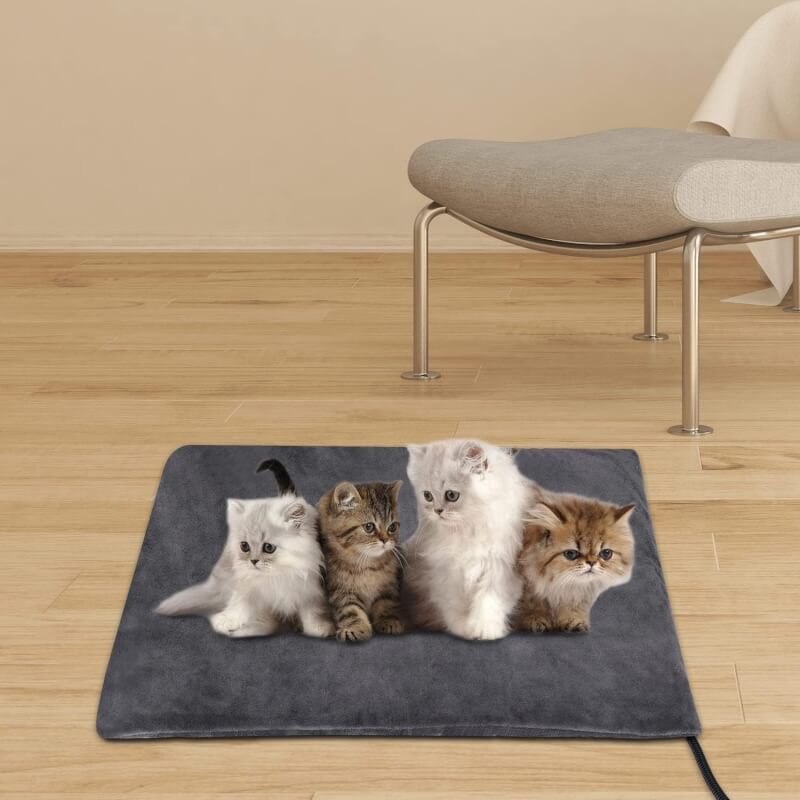 ENJOY PET Pet Heating Pad, Dog Heating Pad with 12 Level Timer and Temperature, Indoor Heating Pad for Cats Dogs with Iron Chew Resistant Pipe, Long-Time Working Pet Heated Mat, Auto Power Off