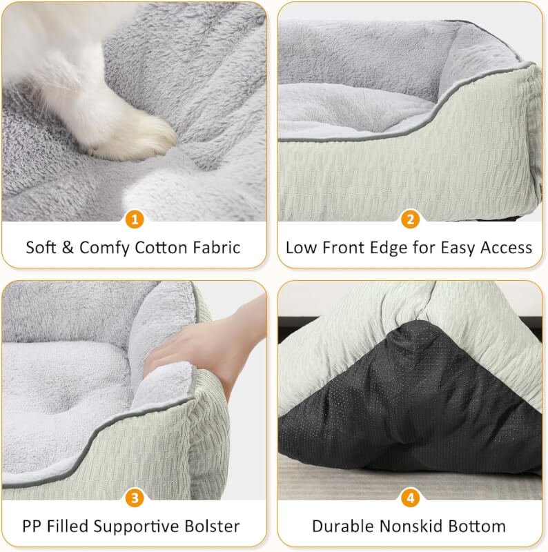 FURTIME Dog Beds for Medium Dogs, Medium Dog Bed 20x16 Soft and Comfy Washable Dog Bed, Warming Dog Beds  Furniture Calming Dog Bed Breathable Pet Bed Deluxe Dog Beds with Non-Slip Bottom