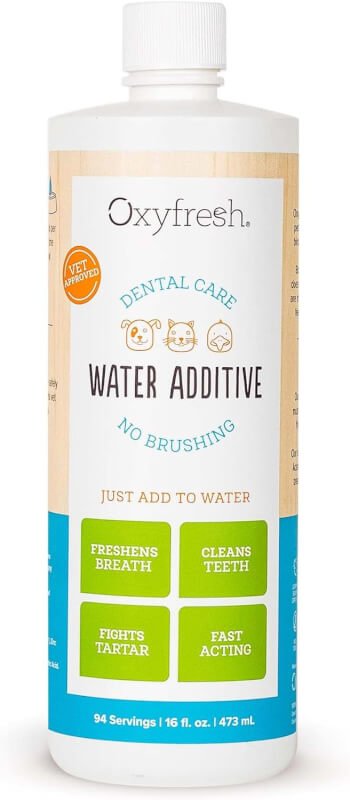 Oxyfresh Premium Pet Dental Care Solution Pet Water Additive: Best Way to Eliminate Bad Dog Breath and Cat Bad Breath - Fights Tartar  Plaque - So Easy, Just Add to Water! Vet Recommended 16 oz.