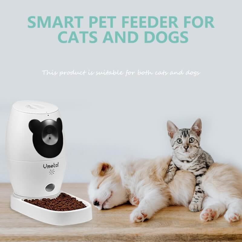 Pet Camera Treat Dispenser,Cat Camera with Phone App to Take Photos and Videos, 500ml Dry Food Pet 2.4G WiFi Feeder with Laser Pointer for Small Cats and Dogs