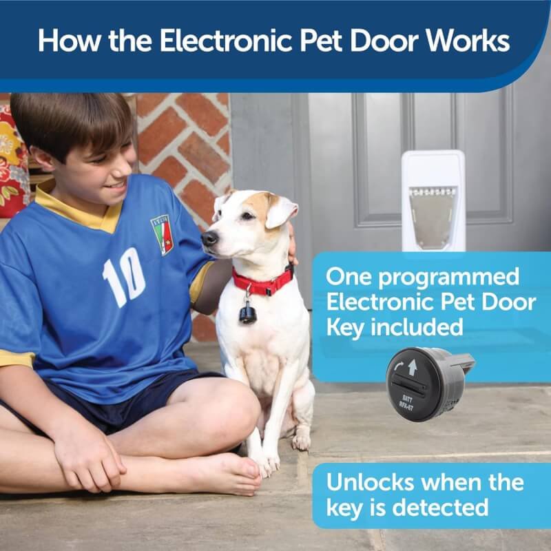 PetSafe NEVER RUST Electronic Pet Door - Automatic Dog and Cat Door - For Large Pets - Pets up to 100 lb