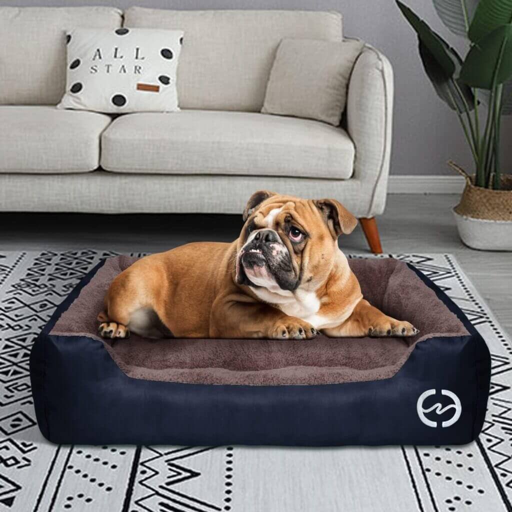 PUPPBUDD Dog Beds for Medium Dogs, Rectangle, Washable, Comfortable and Breathable Pet Sofa Warming Orthopedic For Dog