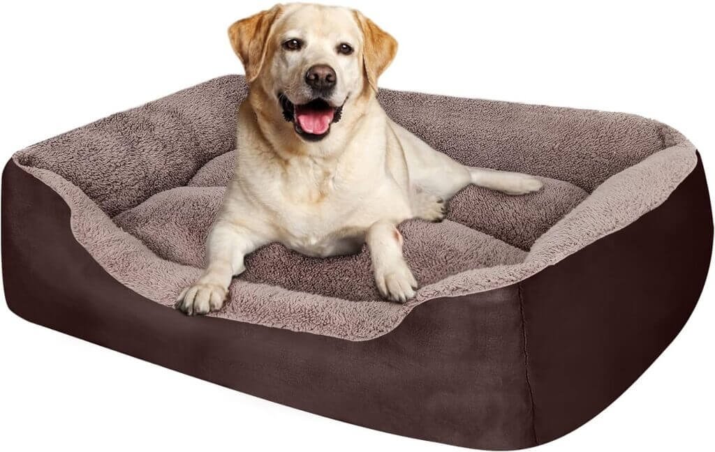 PUPPBUDD Dog Beds for Medium Dogs, Rectangle, Washable, Comfortable and Breathable Pet Sofa Warming Orthopedic For Dog