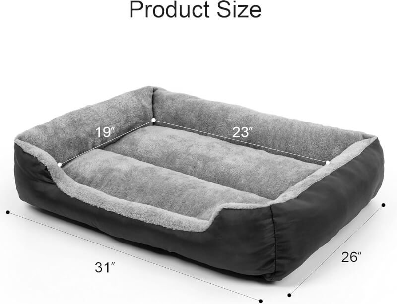 Teodty Dog Beds for Medium Dogs, Washable Pet Bed Mattress Comfortable, Warming Rectangle Bed for Medium and Large Dogs, Cat Pets