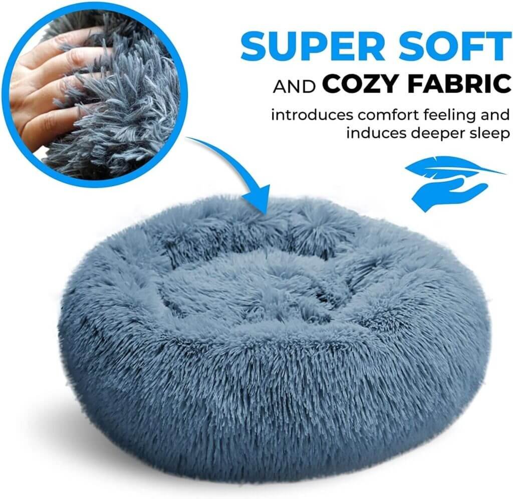 Whiskers  Friends Cat Bed, Cat Beds for Indoor Cats Washable, for Small Cat Bed, Large Cat Bed, Kitten Bed, Small Dog Bed, Anti Anxiety Calming Pet Bed, Cat Beds  Furniture, Round Cat Nest Bed