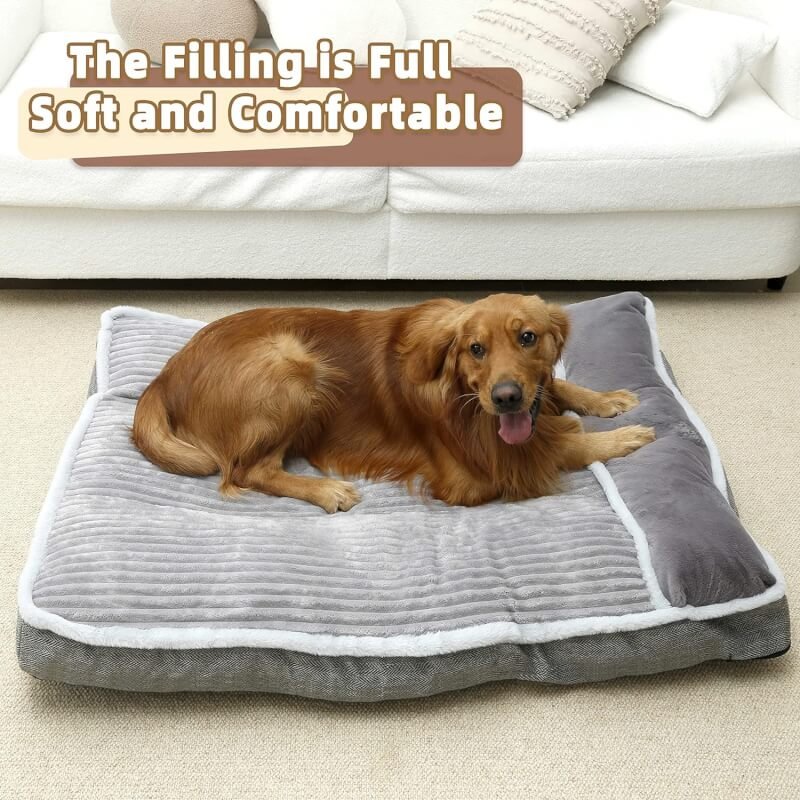 WINDRACING Dog Bed for Small Dogs, Dog Mattress with Pillow for Crate Kennel, Sofa Dog Bed, Super Soft pet Bed for Medium, Small Dogs Breeds,pet Bed Puppy Bed,beds  Furniture