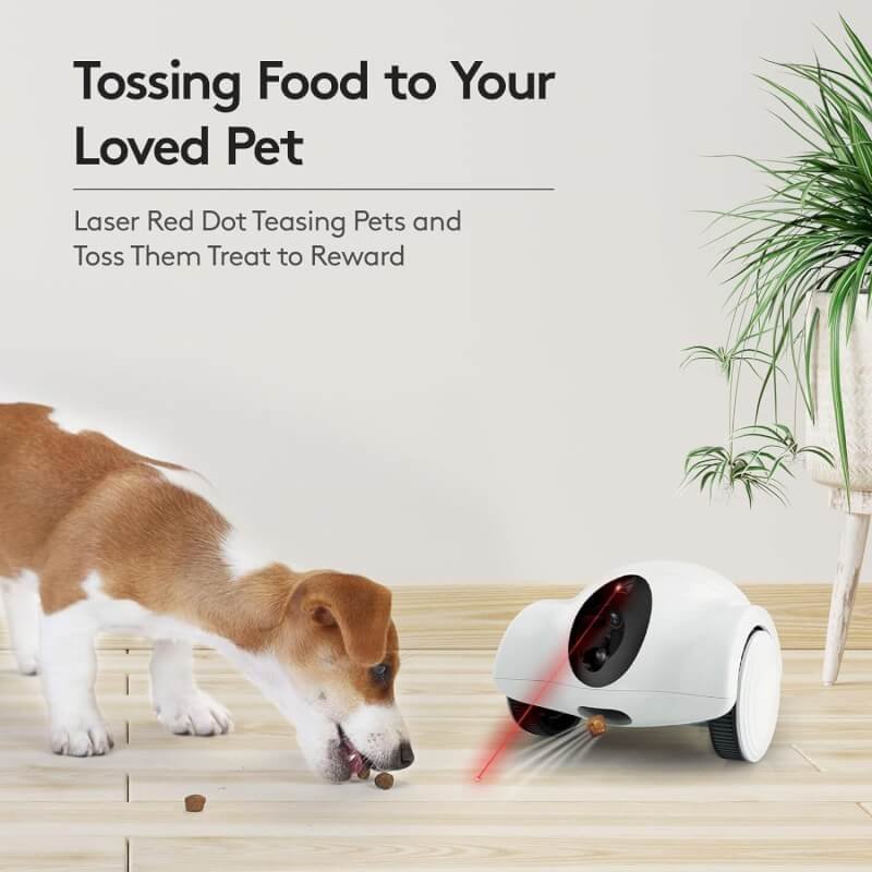 Youpet Dog Camera, 15 Days Long Standby Pet Robot for Dog Treat Camera, 1080P Full HD Dog Camera with Phone APP, 360°Move Freely, 2-Way Audio, No Monthly Fee(2.4G WiFi ONLY)