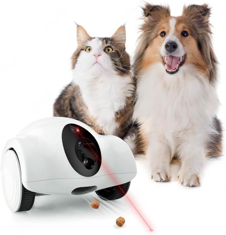 Youpet Dog Camera, 15 Days Long Standby Pet Robot for Dog Treat Camera, 1080P Full HD Dog Camera with Phone APP, 360°Move Freely, 2-Way Audio, No Monthly Fee(2.4G WiFi ONLY)