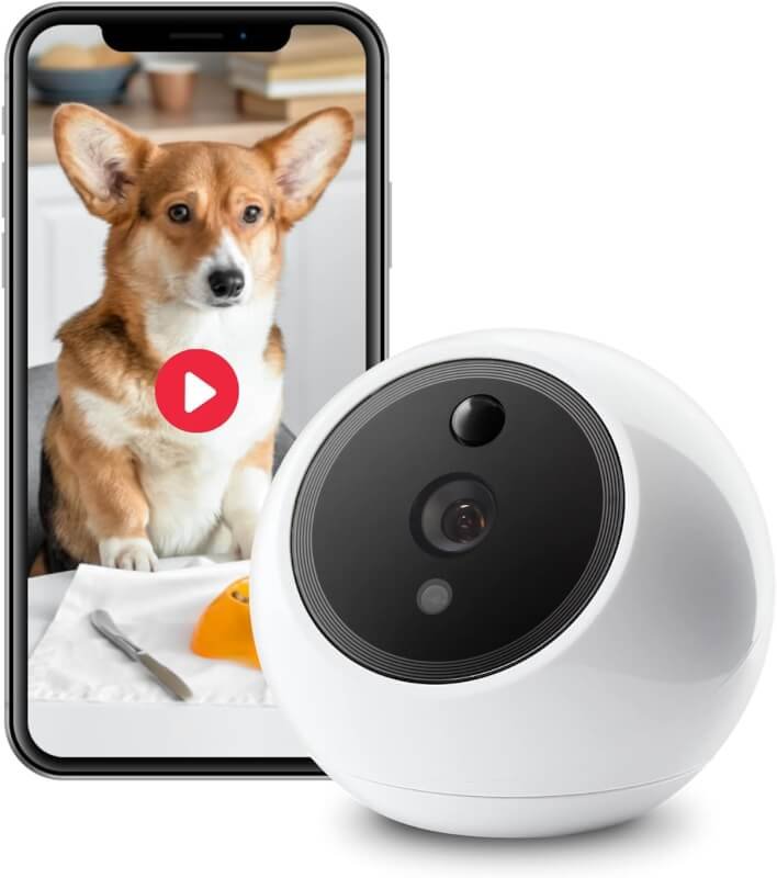 Amaryllo Apollo Pet Edition 1080p PTZ 360° Auto Tracking Pet Camera with Night Vision, 256-bit Military Grade Encryption, Pet Detection, Unlimited Cloud Storage Support