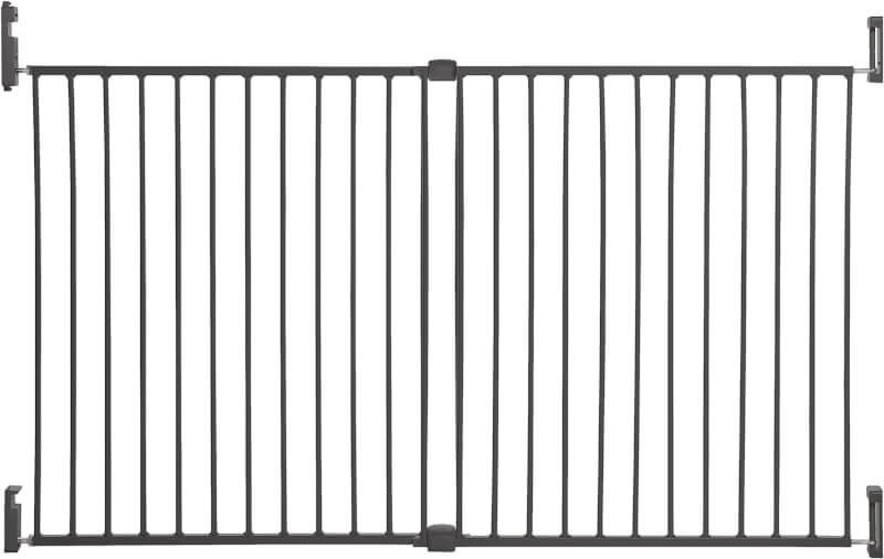 Dreambaby Broadway Extra-Wide Baby Safety GRO-Gate - with EZY Check Indicator Feature - Fits Openings 30-53 inches Wide - Charcoal - Model L2116