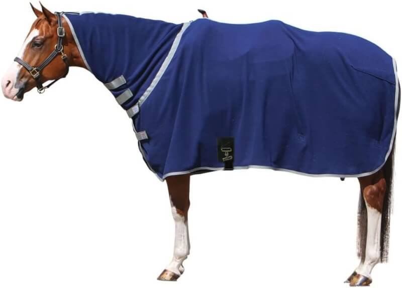 Dura-Tech Western Performance Contour Fleece Cooler | Color Navy | Size Large | Ultimate Horse Performance Cooler | Dura-Tech Western Fleece | for Ringside Warmth and Comfort