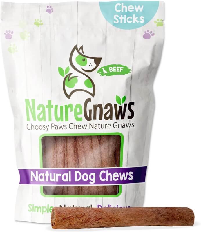 Nature Gnaws - Chew Sticks for Dogs - Premium Natural Dog Treats - Limited Ingredient Long Lasting Rawhide Free Dental Chews - 1lb