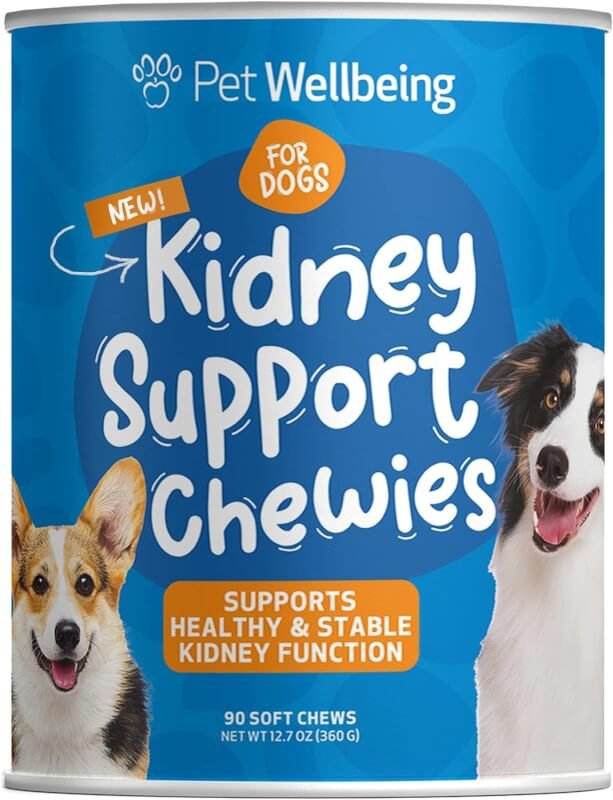 Pet Wellbeing Kidney Support Chewies for Dogs - Vet-Formulated - Supports Healthy Kidney (Renal) Function in Dogs - 90 Soft Chews