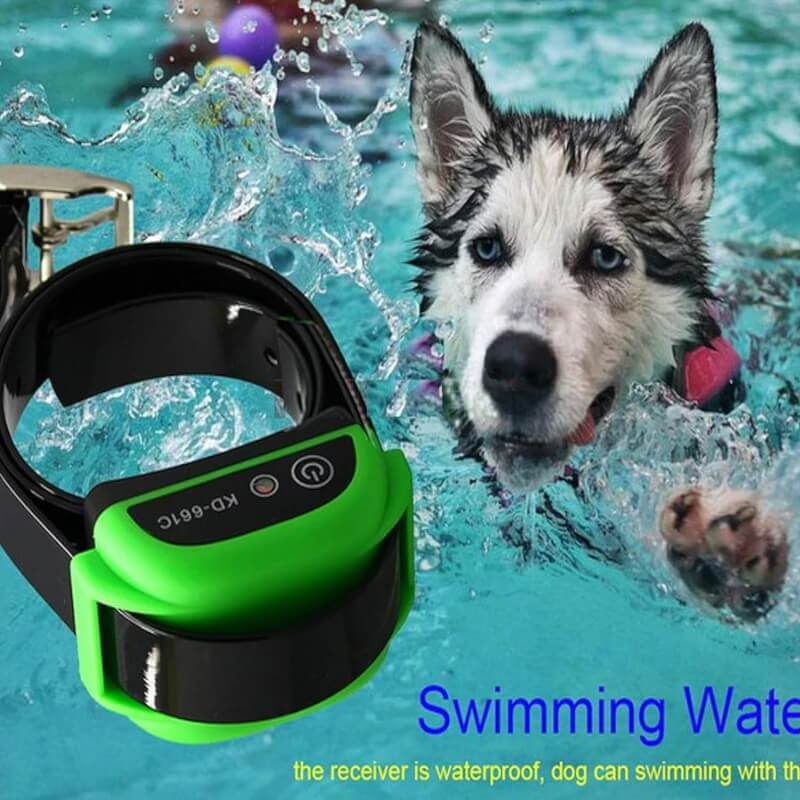 SXDDHZX Wireless Dog Fence  Electric Training Collar 2 in 1, Pet Boundary Containment System, Safe Effective Vibrate/Shock Dog Collar, Rechargeable Waterproof, Adjustable Control Range,for2dogs