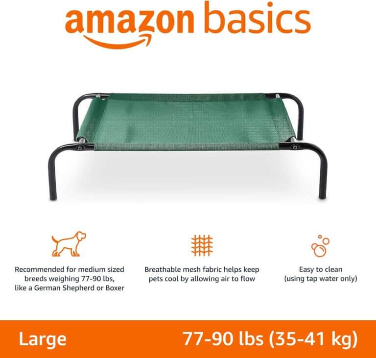 amazon basics cooling elevated dog bed review