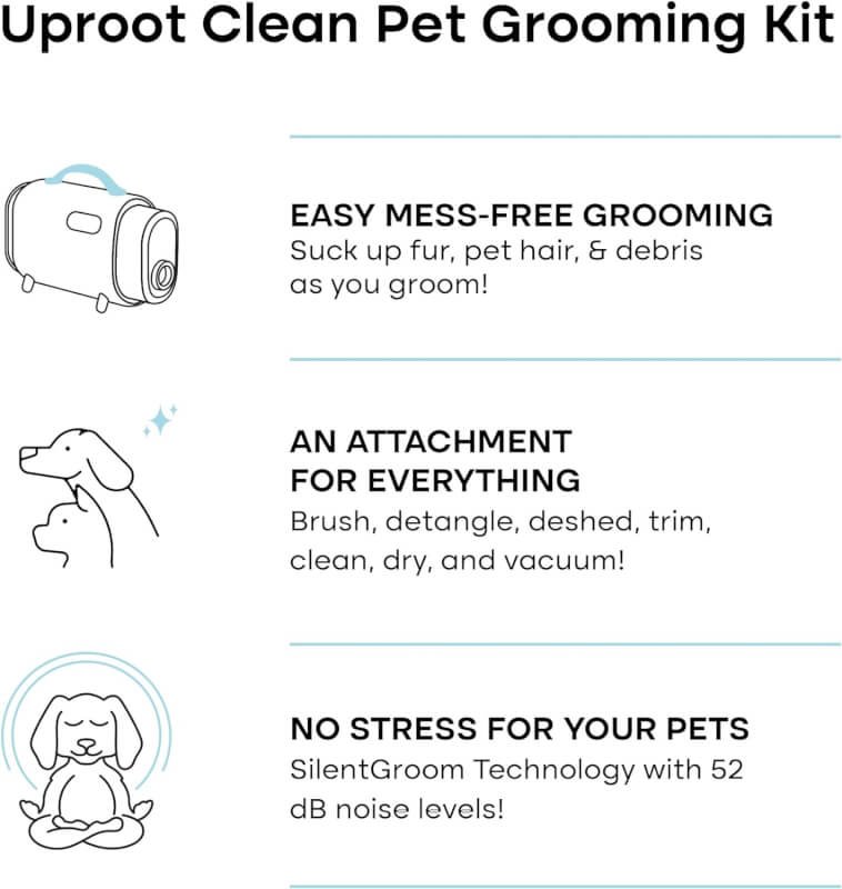 uproot clean pet grooming vacuum kit review