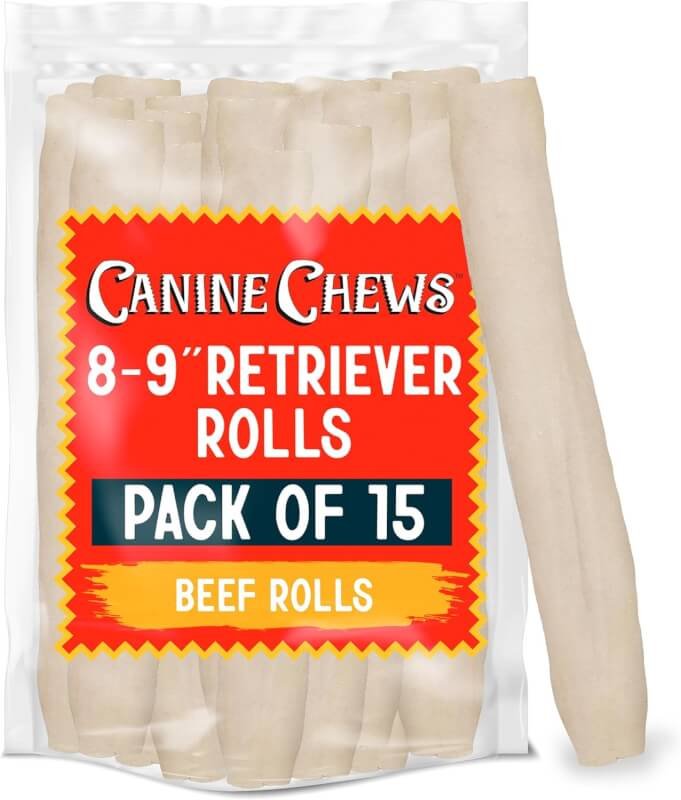 canine chews rawhide retriever rolls review